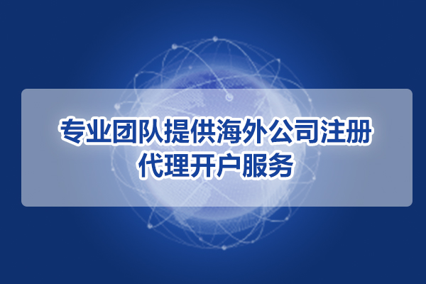 专业团队提供海外公司注册与代理开户服务